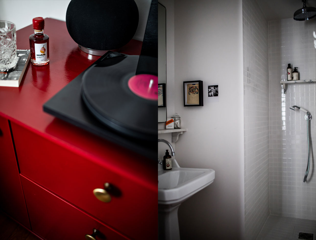 in-room-record-player-bathroom-shower-details-amenities-le-pigalle-hotel-paris-4